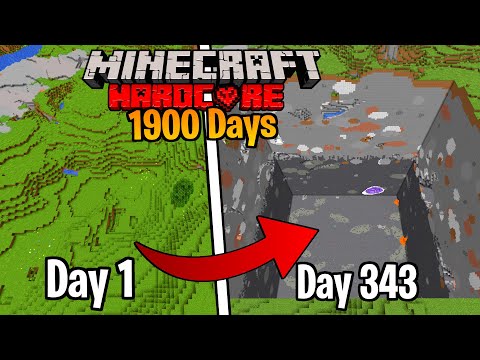Zelk - I Survived 1900 Days in HARDCORE Minecraft... 100x100 Pit