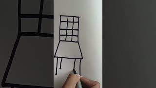 Easy Drawing for kids|| Simple chair Drawing #art #drawing #shorts