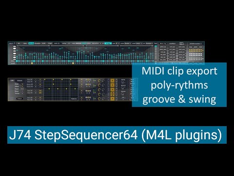 J74 StepSequencer64 - Update to version 1.2.1 (MIDI Clip export, Swing/Groove, Polyrhythms)