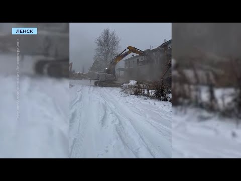 In Lensk, space has been cleared for new housing for large families.