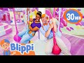 Blippi And Meekah Swing At Candyland Indoor Playground Color Videos For Kids