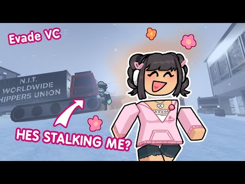 HE'S STALKING ME... | Roblox Evade Vc Funny Moments