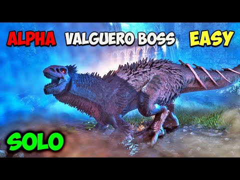 VALGUERO Alpha Grendel Boss EASY and SOLO fight in ARK Survival Ascended