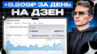 + 8 209 рублей в день на Дзен (Яндекс Дзен) | Как начать вести канал н