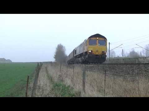 GBRf 66702 Coal Train passing Palmersville Crossing