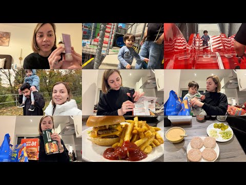 BACK FEELING BETTER | GROCERY SHOPPING | BURGER RECIPE 😍