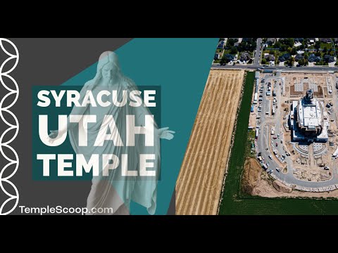 Syracuse Utah Temple on an autumn day by a drone on September 24, 2023