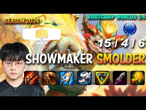 DK ShowMaker SMOLDER vs QIYANA Mid - Patch 14.19 EUW Ranked WORLDS 2024 Bootcamp | lolrec