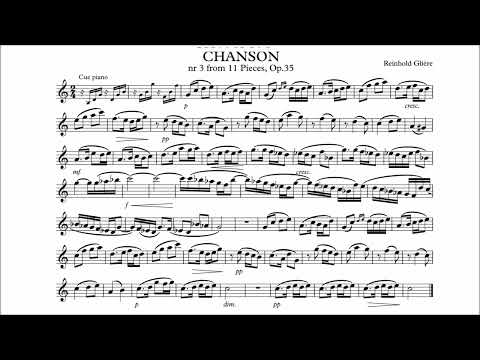 Clarinet Play-along - Chanson nr 3 op. 35 - Glière - with sheet music