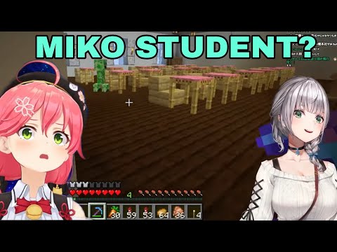 Hololive Cut - Shirogane Noel Visit Miko School And Met Delinquent | Minecraft [Hololive/Eng Sub]