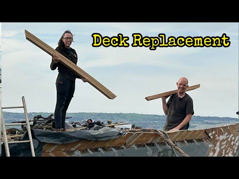 Ep 145 - Fitting Our 1st Deck Beam To Our Boat Restoration #boatrestoration