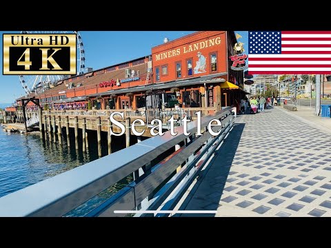 🇺🇸Seattle Walk 4K 60fps - Waterfront -