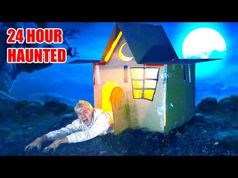 24 HOUR HAUNTED BOX FORT!! 👻 📦 Video