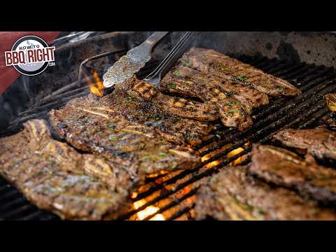 Flanken Beef Ribs Cooked Right Over the Coals