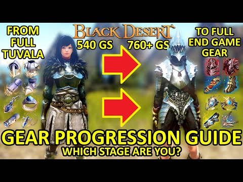 GEAR PROGRESSION GUIDE from Full Tuvala Gear to Become FULL End Game Gear (Black Desert Online) BDO