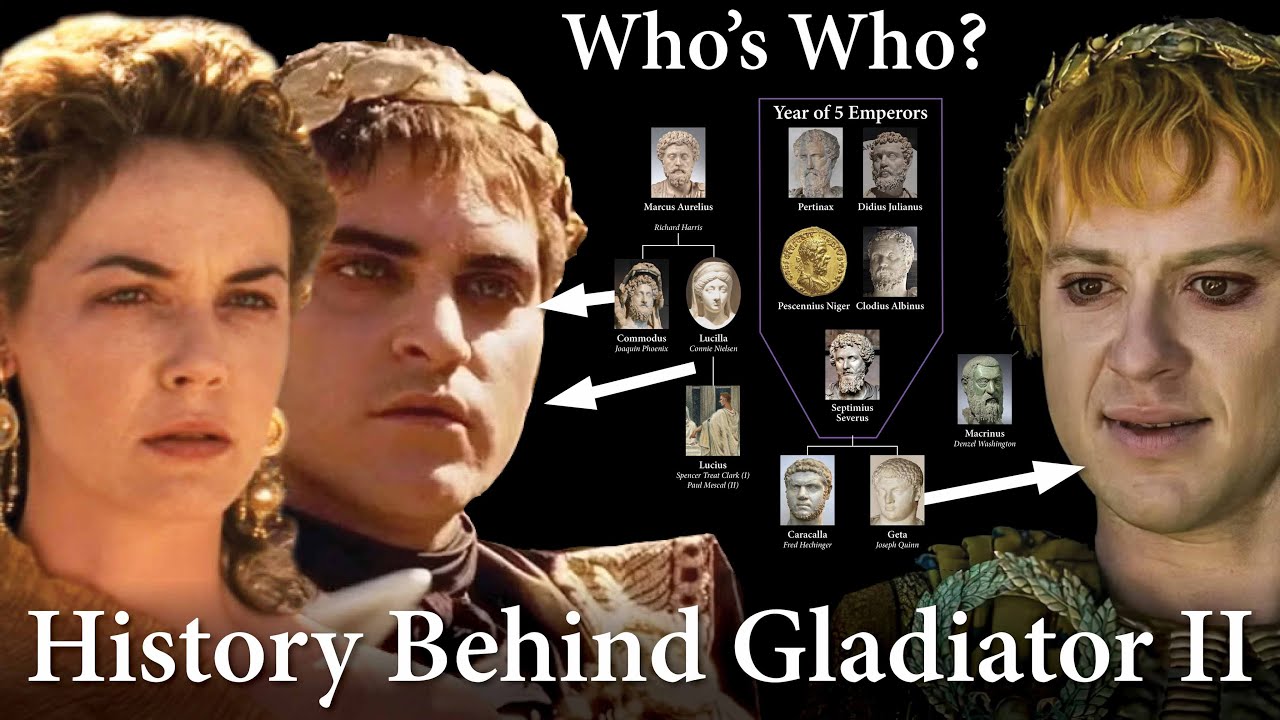 Roman Emperors in the time of Gladiator II: Commodus, Year of 5 Emperors, Caracalla & Geta, Macrinus