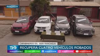 En Rancagua, Carabineros SEBV recuperó 4 vehículos robados