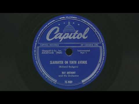 1952 RAY ANTHONY Slaughter On Tenth Avenue Parts 1 & 2 - 78 RPM Record