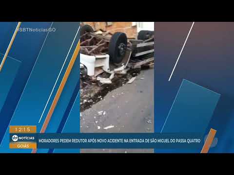 Acidente com caminhão na GO-139 em São Miguel do Passa Quatro