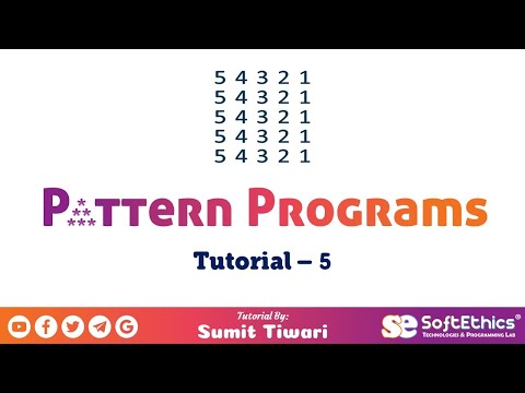 Pattern Programs Tutorial Part 5 Number Pattern