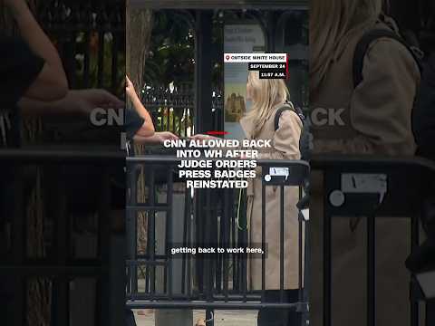 CNN allowed back into WH after judge orders press badges reinstated