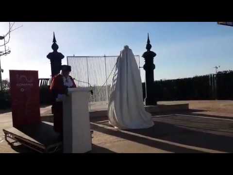 The Queen Marie of Romania statue unveiling ceremony in Ashford, Kent.