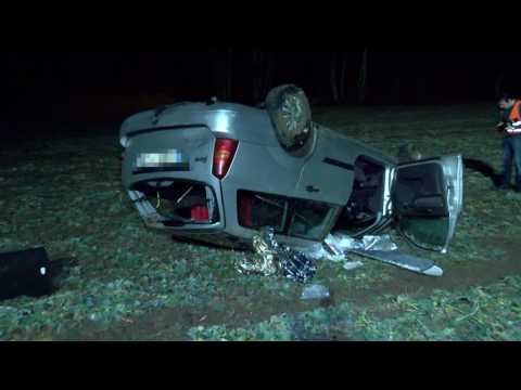 Auto überschlägt sich auf L532 zwischen Wiesenbach und Lobenfeld