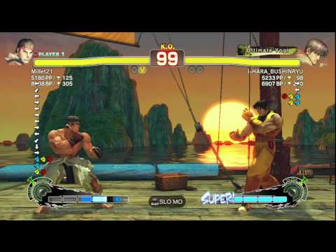 Millet21 [Ryu] vs. ihara [Guy] - PSN SSF4 Arcade Edition