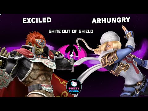 Shine Out Of Shield HDR - Exciled (Ganondorf) vs Arhungry on youtube (Sheik) - Shine OOS HDR Top 32