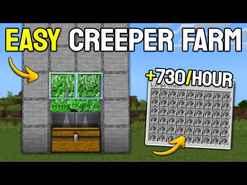 Easiest Creeper Farm EVER in Minecraft Bedrock 1.21