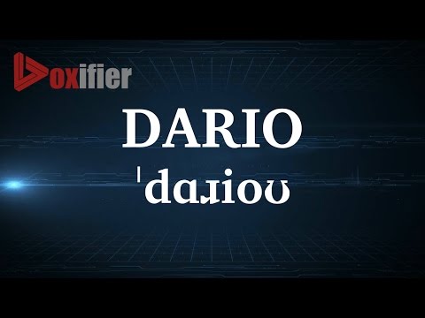 English Pronunciation of Dario - Voxifier.com