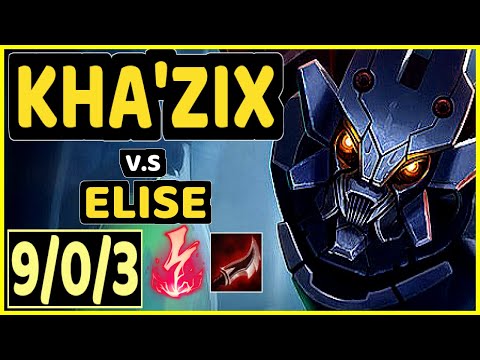CINKROF (KHA'ZIX) vs ELISE - 9/0/3 KDA JUNGLE CHALLENGER GAMEPLAY - EUW
