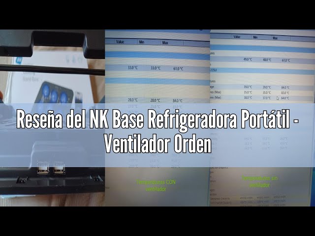 Vídeo relacionado con NK Base Refrigeradora Portátil - Ventilador Ordenador Portatil de 12-17" con Soporte, 4 Ventiladores Silenciosos, 2 Puertos USB, Refrigeración Rápida, Luz LED Azul - Color Negro