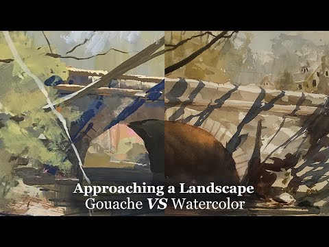 Approaching a Landscape: Watercolor VS Gouache