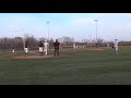 OUT AT PLATE from Outfield Throw, by Catcher Chayton Beck #3, 2019 Liberty HS Varsity, as Junior