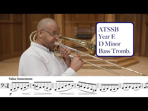 ATSSB Year E Bass Trombone Etude #1 D Minor Böhme (Voxman Selected Studies)