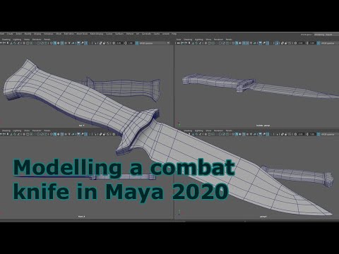 Modelling a combat knife in Maya 2020