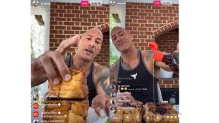 Dwayne Johnson “The Rock” eats a 4 inch thick French toast *FULL LIVE* ! video