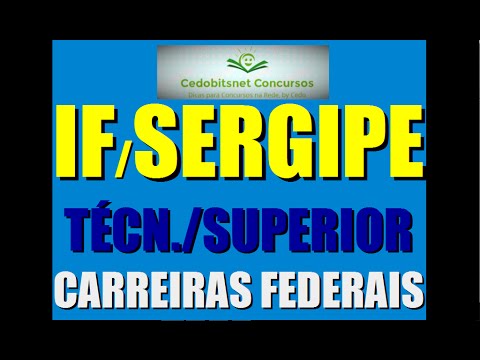 IFS SERGIPE CONCURSO PÚBLICO MATERIAL GRATUITO PROVAS QUESTÕES SIMULADO CURSO APOSTILA INSTITUTO FED