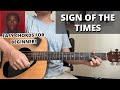 Sign Of The Times Daniel Caesar Guitar Tutorial No Capo Easy Chords For Beginner