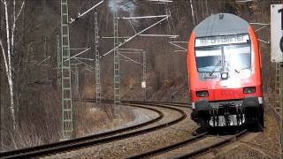 preview picture of video '2x BR 143 mit Regionalbahn bei Tharandt'