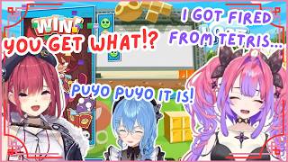Vivi Gets ABANDONED by Suisei in Tetris… Marine Praises Her in Puyo Puyo, But… 😭💀 | Hololive Clip