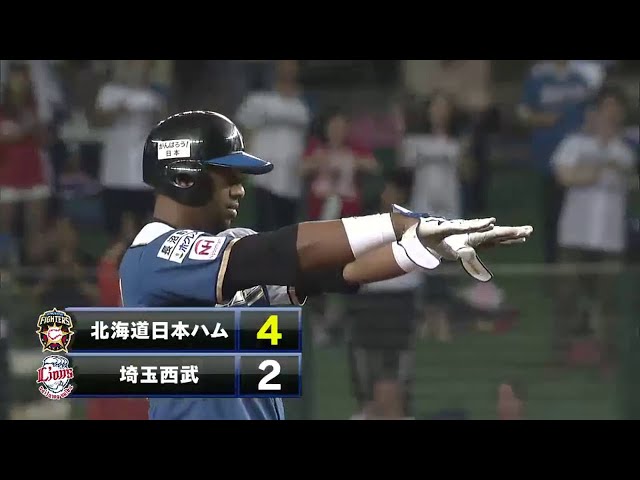 5回表 ファイターズ・ミランダ 約1週間ぶりのスタメンでタイムリーヒット!! 2014/7/1 L-F
