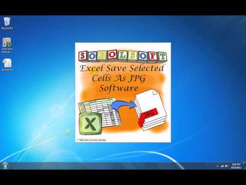 Excel Save Selected Cells As JPG Software