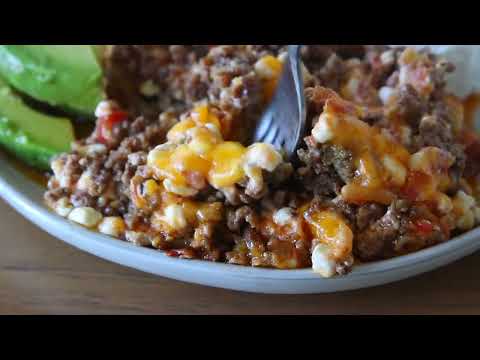 Easy Keto Taco Casserole! 5 Ingredients! Low Carb, Gluten-Free, THM S