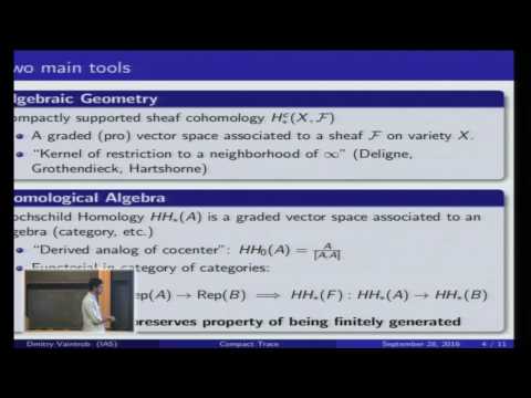 Homological generalizations of trace - Dmitry Vaintrob