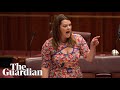 ‘You’re Not Fit To Call Yourselves Men,’ Sarah Hanson-Young Tells Senators