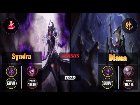 Master SYNDRA [Electrocute] (Mid) VS  DIANA - Master EUW Patch 10.16