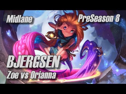 Bjergsen - Zoe vs Orianna Midlane - PreSeason 8