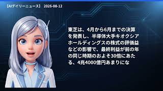 【AIデイリーニュース】8/12(水) 台風13号／熊本地震死者39人